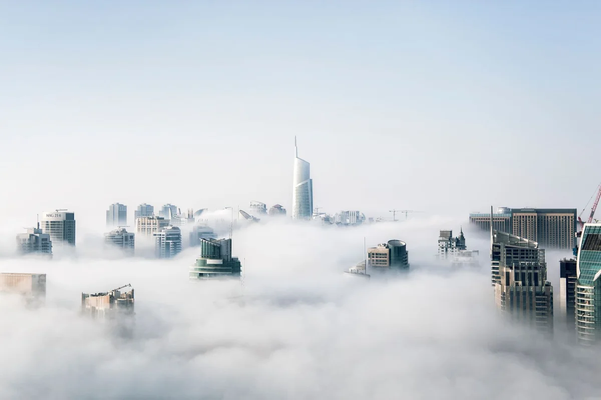Above the city